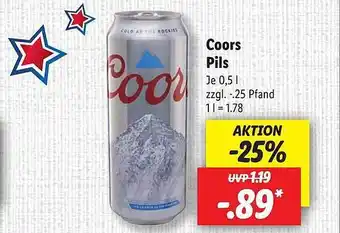 Lidl Coors pils Angebot