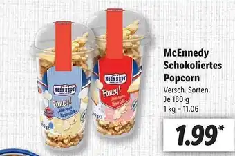 Lidl Mcennedy schokoliertes popcorn Angebot