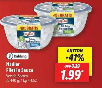 Lidl Nadler filet in sauce Angebot