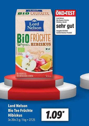 Lidl Lord nelson bio tee früchte hibiskus Angebot