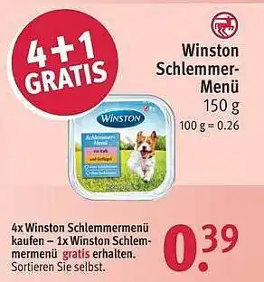 Rossmann Winston Schlemmer Menü Angebot