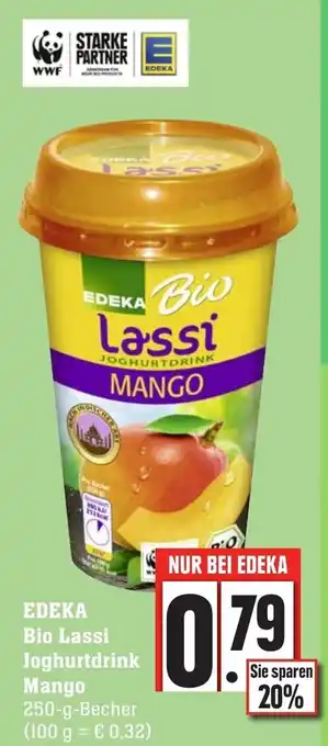 SBK Edeka Bio Lassi Joghurtdrink Mango 250g Angebot