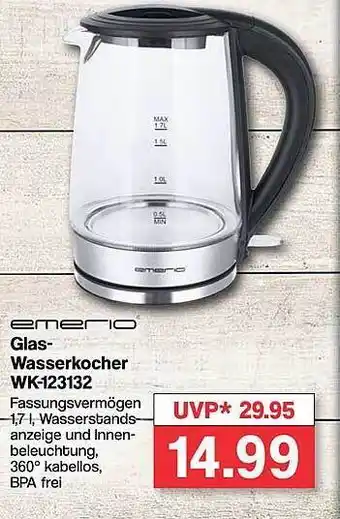 Famila Nord West Emerio glas-wasserkocher wk-123132 Angebot