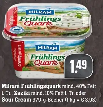 SBK Milram Frühlingsquark, Zaziki oder Sour Cream 379g Becher Angebot