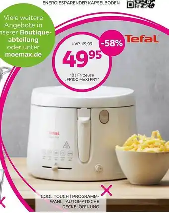 Mömax Fritteuse „ff100 maxi fry” tefal Angebot