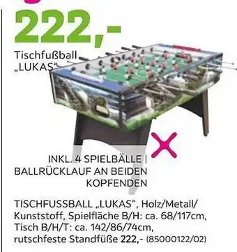 Mömax Tischfußball „lukas” Angebot