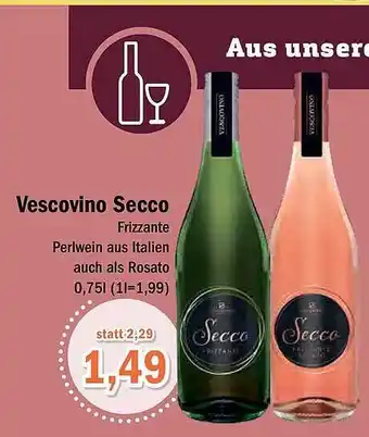 Aktiv Irma Vescovino secco frizzante perlwein aus italien auch als rosato Angebot