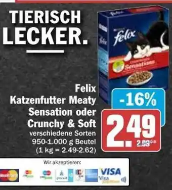 dodenhof Felix katzenfutter meaty sensation oder crunchy & soft Angebot