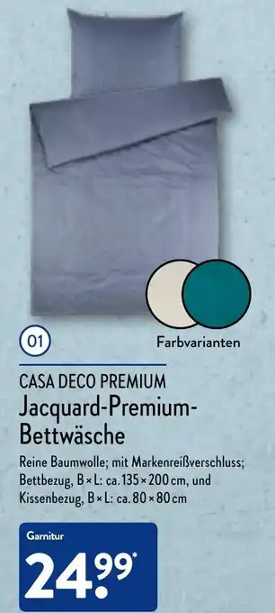 Aldi Nord Casa Deco Premium Jacquard Premium Bettwäsche Angebot