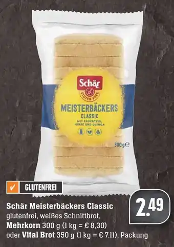 SBK Schär Meisterbäckers Classic, Mehrkorn 300g oder Vital Brot 350g Angebot