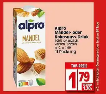 Elli Markt Alpro mandel- oder kokosnuss-drink Angebot