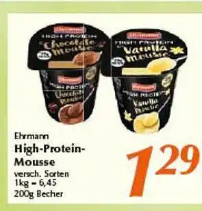 inkoop Ehrmann high-protein- mousse Angebot