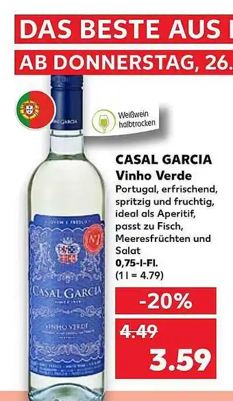 Kaufland Casal garcia vinho verde Angebot