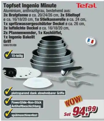 Poco Tefal topfset ingenio minute Angebot