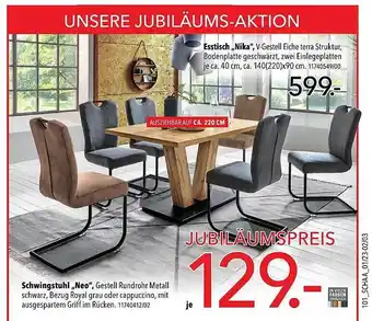 Schaffrath Schwingstuhl „neo” esstisch „nika” Angebot