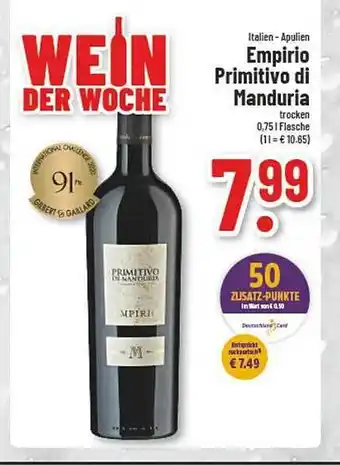 trinkgut Italien-apulien empirio primitivo di manduria Angebot
