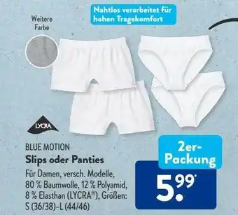 Aldi Süd Blue motion slips oder panties Angebot