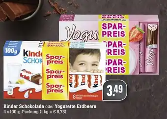 SBK KInder Schokolade oder Yogurette Erdbeere 4x100g Angebot