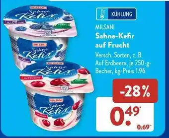 Aldi Süd Milsani sahne-kefir sauf frucht Angebot