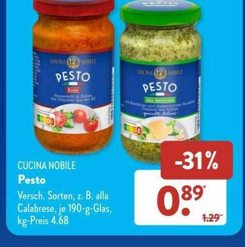 Cucina nobile pesto Angebot bei Aldi Süd