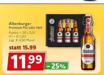 Getränkeland Altenburger premium pils oder hell Angebot