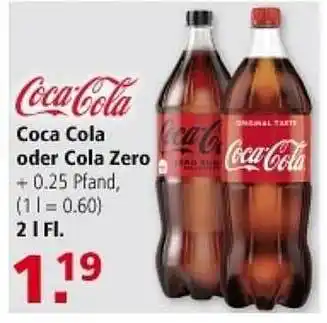 Multi Markt Coca-cola oder cola zero Angebot