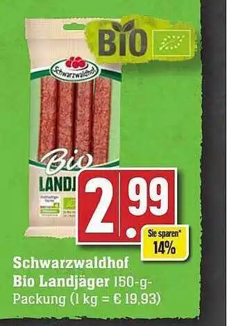 Scheck-in-Center Schwarzwaldhof bio landjäger Angebot