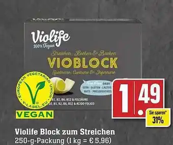 Scheck-in-Center Violife block zum streichen Angebot