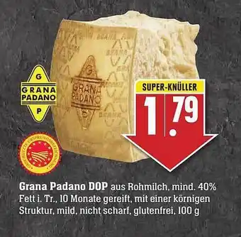 Scheck-in-Center Grana padano dop Angebot