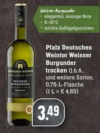 SBK Pfalz Deutsches Weintor Weisser Burgunder trocken 0,75L Angebot