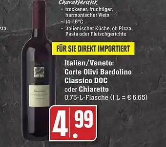 Scheck-in-Center Corte olivi bardolino classico doc oder chiaretto Angebot