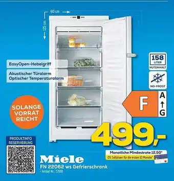 Euronics Berlet Miele fn 22062 ws gefriershrank Angebot