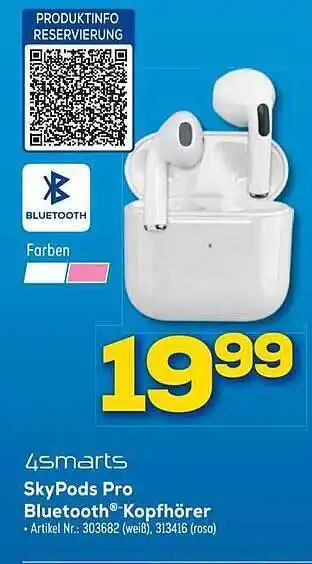 Euronics Berlet 4smarts skypods pro bluetooth kopfhörer Angebot