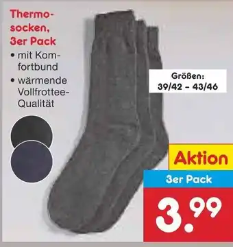 Netto Marken-Discount Thermo-Socken 3 Paar Angebot