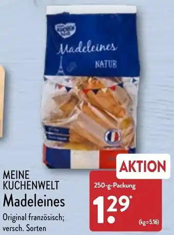 Aldi Nord Meine Kuchenwelt Madeleines 250 g Packung Angebot