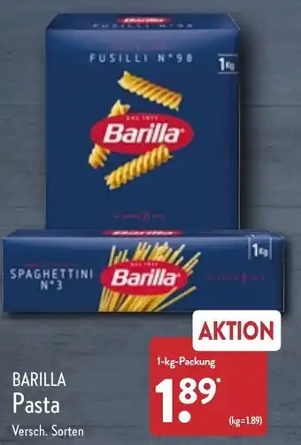 Aldi Nord Barilla Pasta 1 kg Packung Angebot