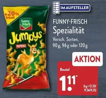 Aldi Nord Funny Frisch Spezialität 90 g, 96 g oder 120 g Angebot
