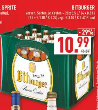 Marktkauf Bitburger 20x0,5/24x0,33 L Angebot