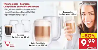 Netto Marken-Discount Thermoglaser - Espresso / Capuccino / Latte Macchiato Angebot