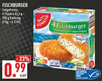 Marktkauf Gut & Günstig Fischburger 250 g Packung Angebot