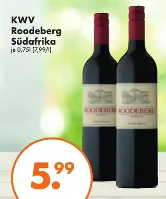 Trink und Spare KWV Roodeberg Südafrika 0,75L Angebot