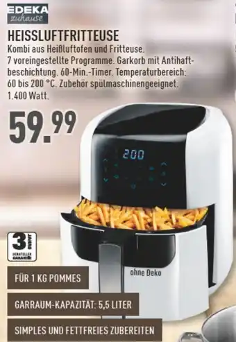 Marktkauf Edeka Heissluftfritteuse 1.400 Watt Angebot