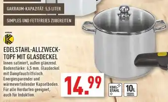 Marktkauf Edelstahl Allzweck Topf Mit Glasdeckel Angebot