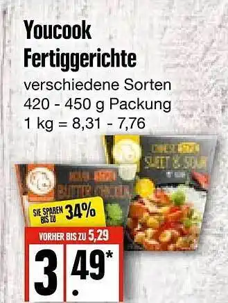 E-Center Youcook fertiggerichte Angebot