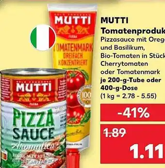 Kaufland Mutti tomatenprodukt Angebot