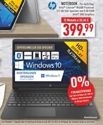 Marktkauf hp Notebook ,,15s-fq3515ng'' Angebot