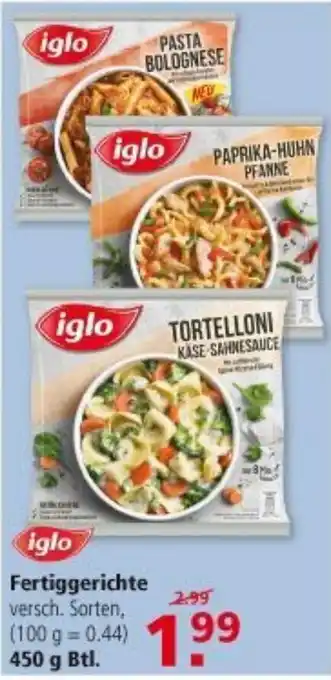 Multi Markt Iglo Fertiggerichte 450g Beutel Angebot