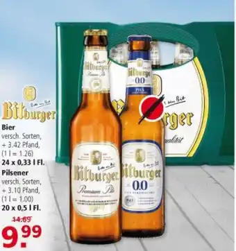 Multi Markt Bitburger Bier oder Pilsener 24x0,33L/20x0,5L Angebot