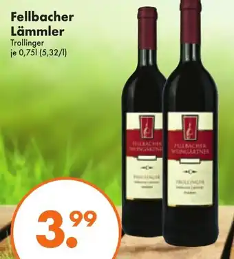 Trink und Spare Fellbacher Lämmler 0,75L Angebot