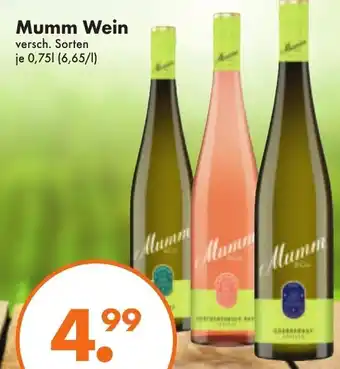 Trink und Spare Mumm Wein 0,75L Angebot